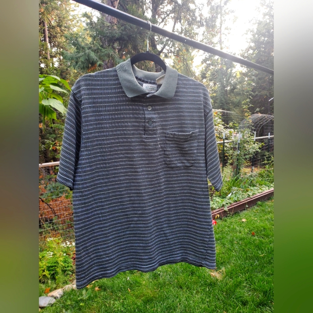 St John's Bay Vintage Sage Green Polo L